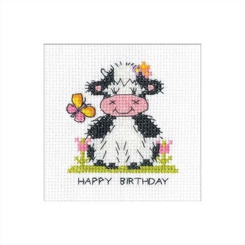 Milkshake Present Greeting Card Cross Stitch Kit