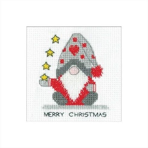 Gonk - Christmas Stars Christmas Card Cross Stitch Kit