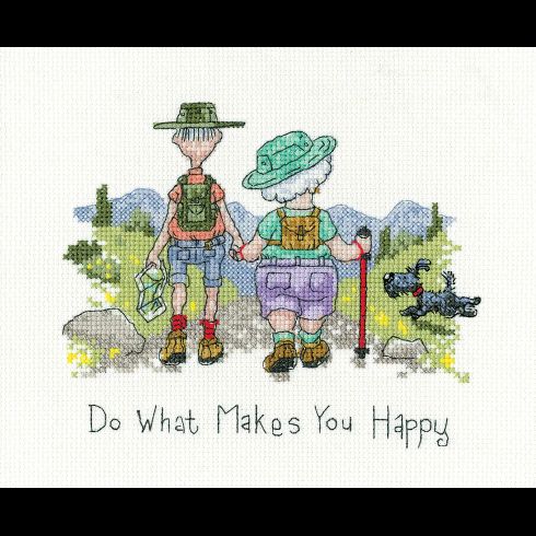 Do What Makes You Happy Cross Stitch Kit by Peter Underhill