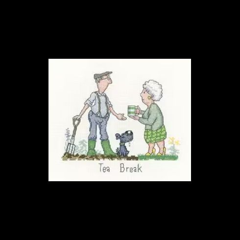 Tea Break Cross Stitch Kit by Peter Underhill