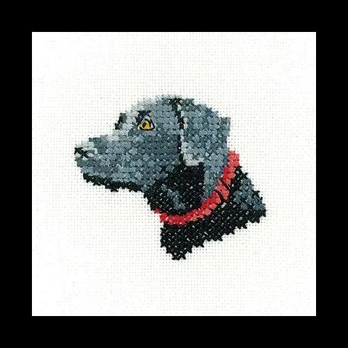 Little Friends Black Labrador Cross Stitch Kit