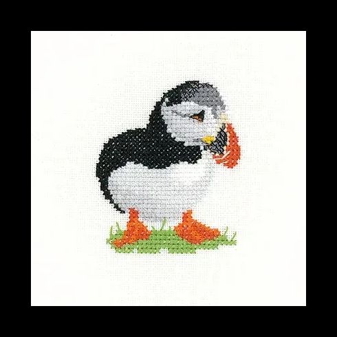 Little Friends Puffin Cross Stitch Kit