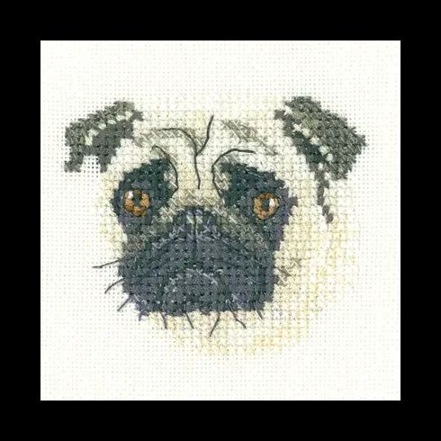 Little Friends Pug Cross Stitch Kit