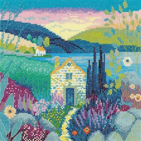 Peaceful Retreat Cross Stitch Kit by Mel Modicq