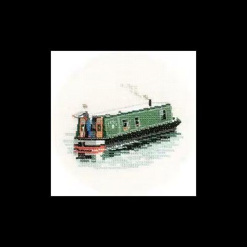 Heritage Classics Modern Narrow Boat Cross Stitch Kit