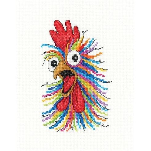 What's Up Cock Cross Stitch Kit by Michaela Learner