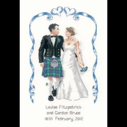 Scottish Wedding cross stitch kit by Peter Underhill