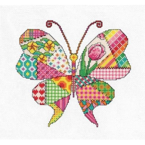 Patchwork Butterfly Cross Stitch Kit