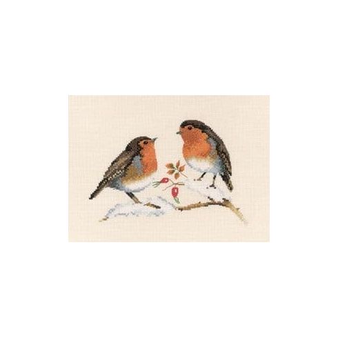 Valerie Pfeiffer Winter Robins Cross Stitch Kit