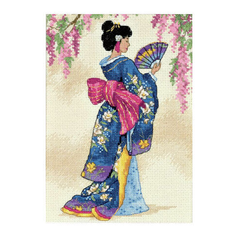 Elegant Geisha Cross Stitch Kit