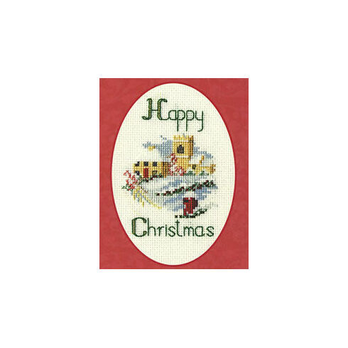 Christmas Village Cross Stitch Card Kit