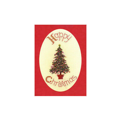 Festive Tree Christmas Cross Stitch Card Kit
