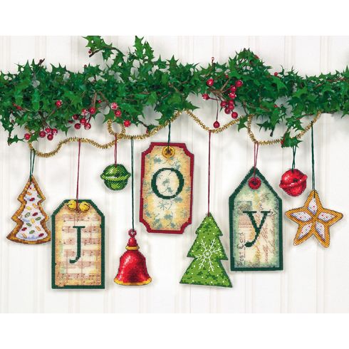 Joy Tag Cross Stitch Ornaments Kit