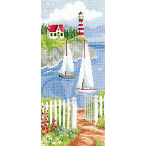 Sailboats In The Bay Cross Stitch Kit