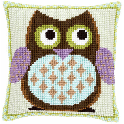 Mister Owl Chunky Cross Stitch Cushion Front Kit