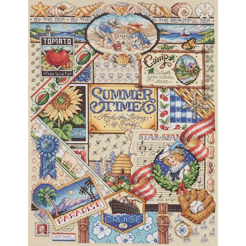 Summer Sampler Cross Stitch Kit