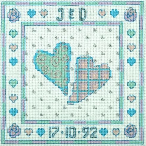 Two Hearts - Silver Anniversary Cross Stitch Kit