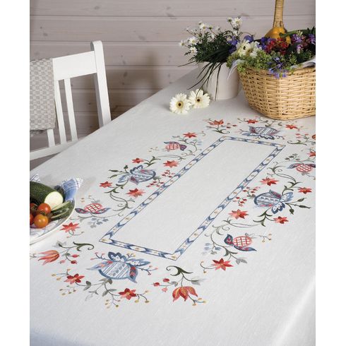 Folklore Tablecloth Freestyle Embroidery Kit