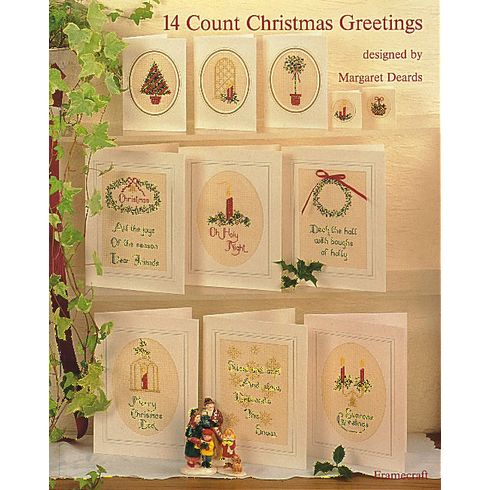 14 Count Christmas Greetings Cross Stitch Chart Book