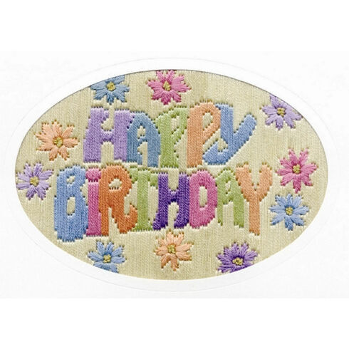 Happy Birthday Long Stitch Card Kit