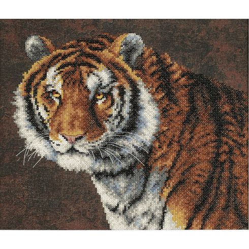 Tiger Stamped Cross Stitch Kit