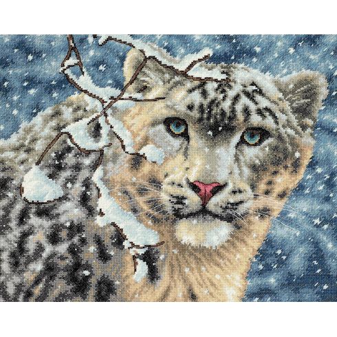 Snow Leopard Cross Stitch Kit
