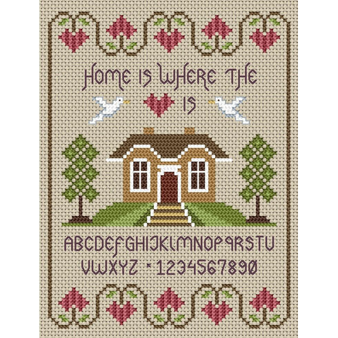 Home Is Where The Heart Is Cross Stitch Kit