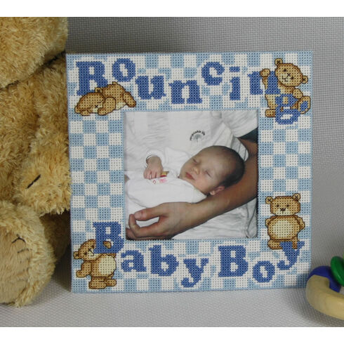 Bouncing Baby Boy Stitch A Frame Cross Stitch Kit