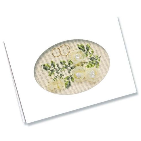 Wedding Card Cross Stitch Kit with Ribbons