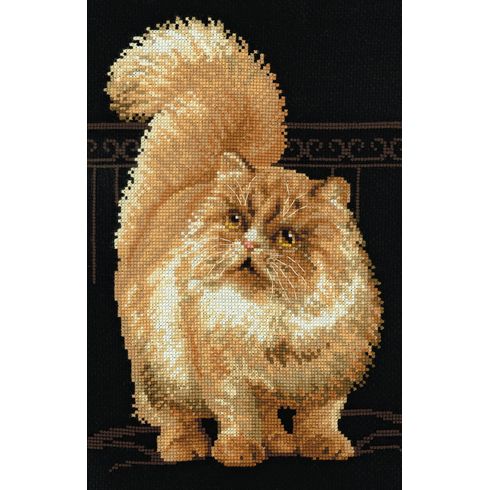 Persian Cat Cross Stitch Kit