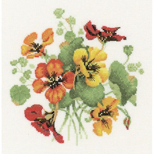 Nasturtium Posy Cross Stitch Kit