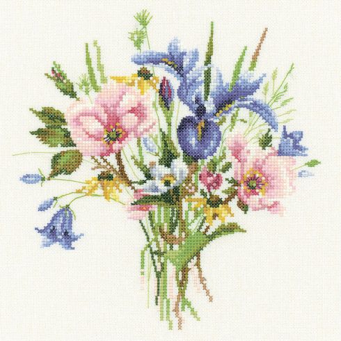 Wild Flower Posy Cross Stitch Kit
