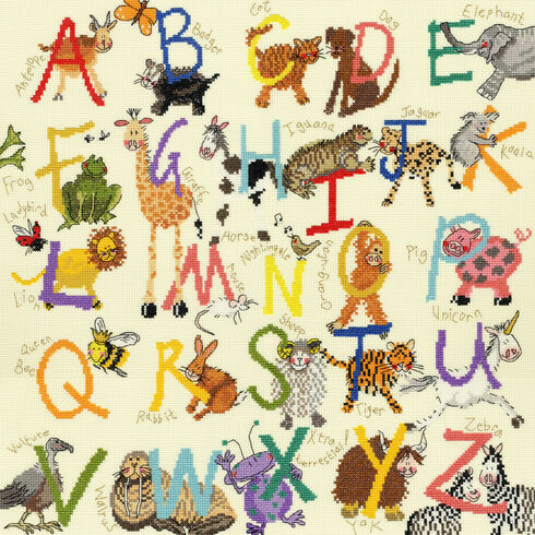 Animal Alphabet Cross Stitch Kit