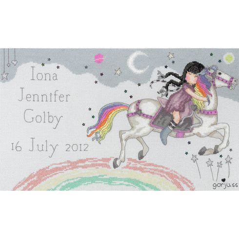 Gorjuss The Runaway Birth Sampler Cross Stitch Kit