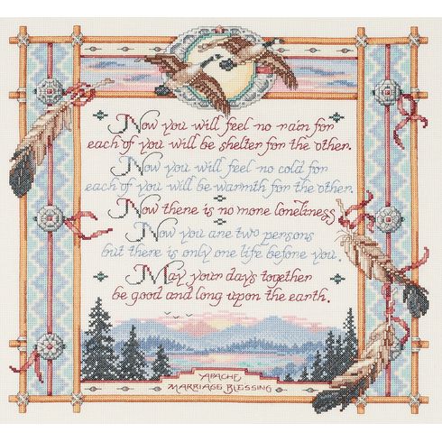Apache Wedding Prayer Large Cross Stitch Kit