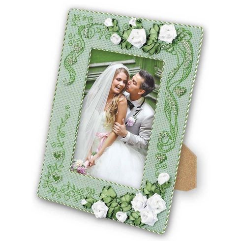 With Love Photo Frame Cross Stitch &amp; Ribbons Kit