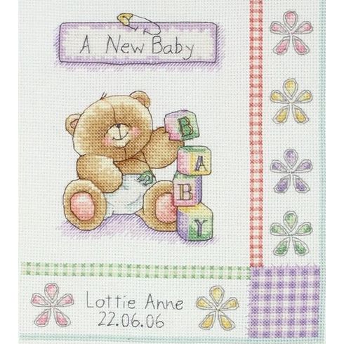 Forever Friends Birth Record Cross Stitch Kit