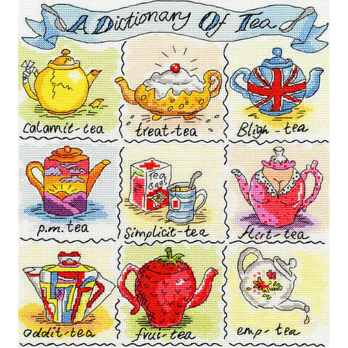 Dictionary of Tea Cross Stitch Kit