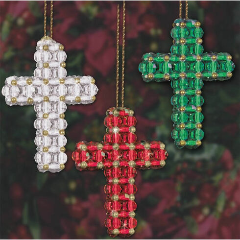 Christmas Beaded Crosses Kit (set of 9)