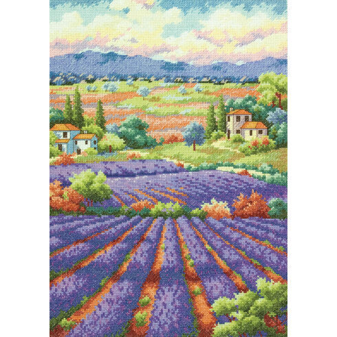 Fields Of Lavender Cross Stitch Kit