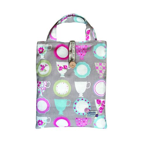 Tea Cups &amp; Floral Stripe - Shopper Bag Kit